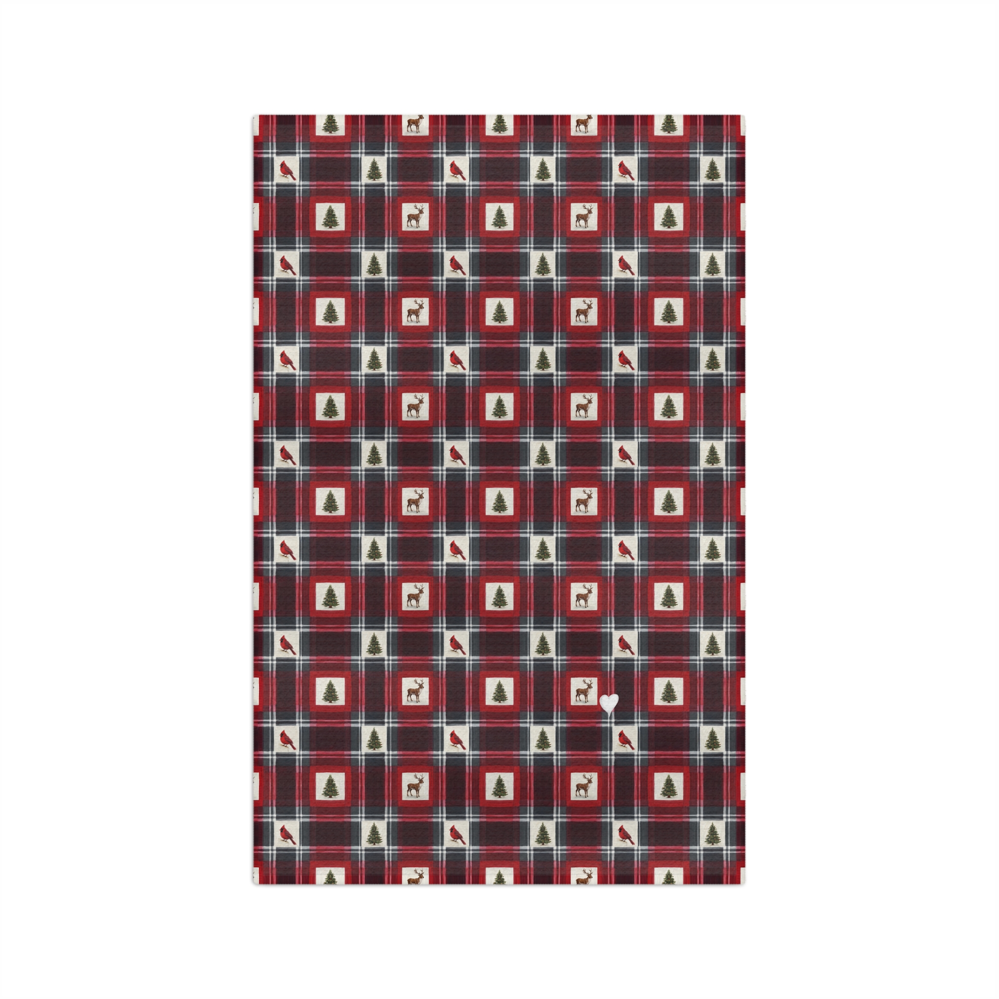 Buffalo Plaid Reindeer Tea Towel, Red and Black Christmas Kitchen Towel, Cabin Hostess Gift - Image 5
