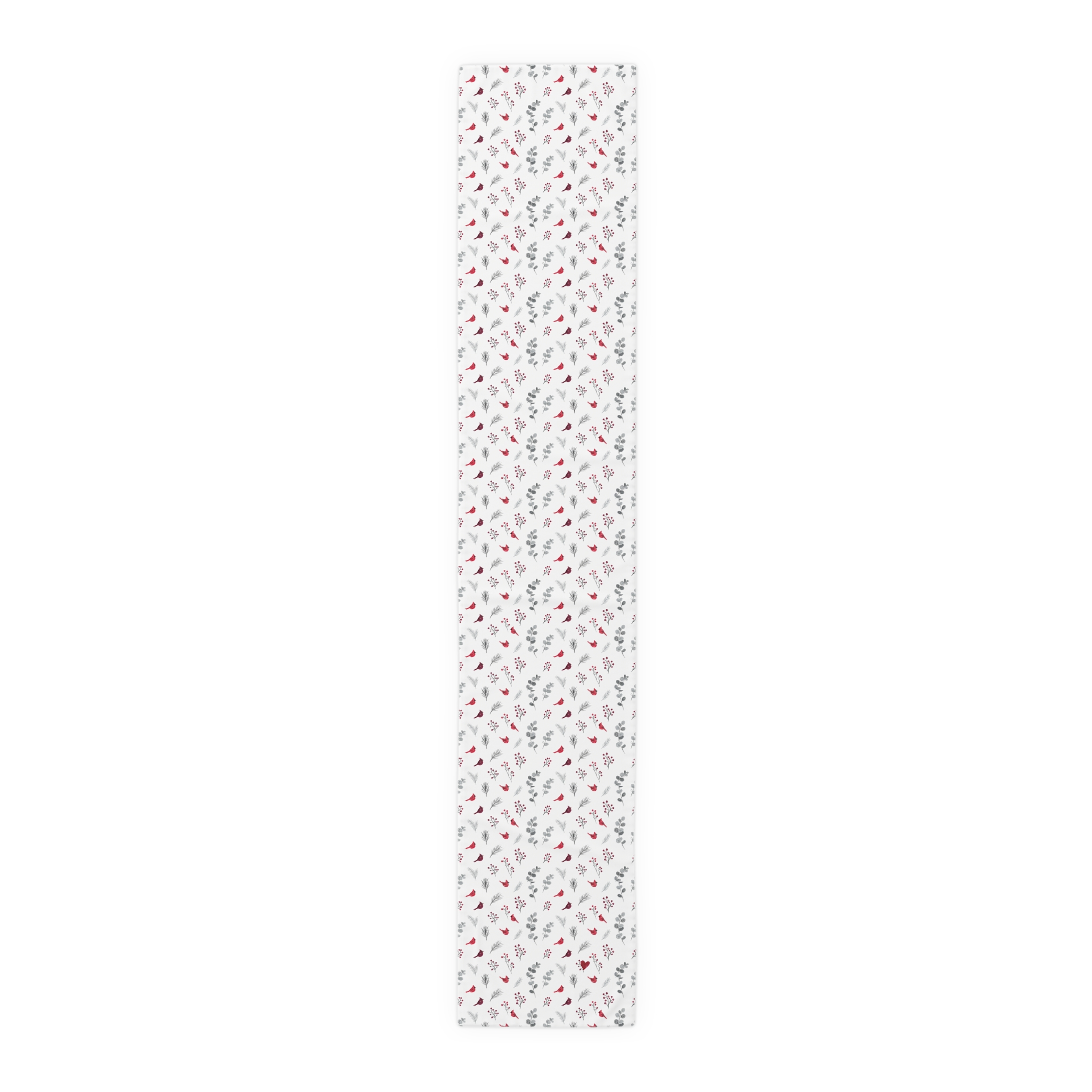 Cardinal Table Runner, Red Bird Christmas Table Decor, Botanical Winter Table Runner - Image 7