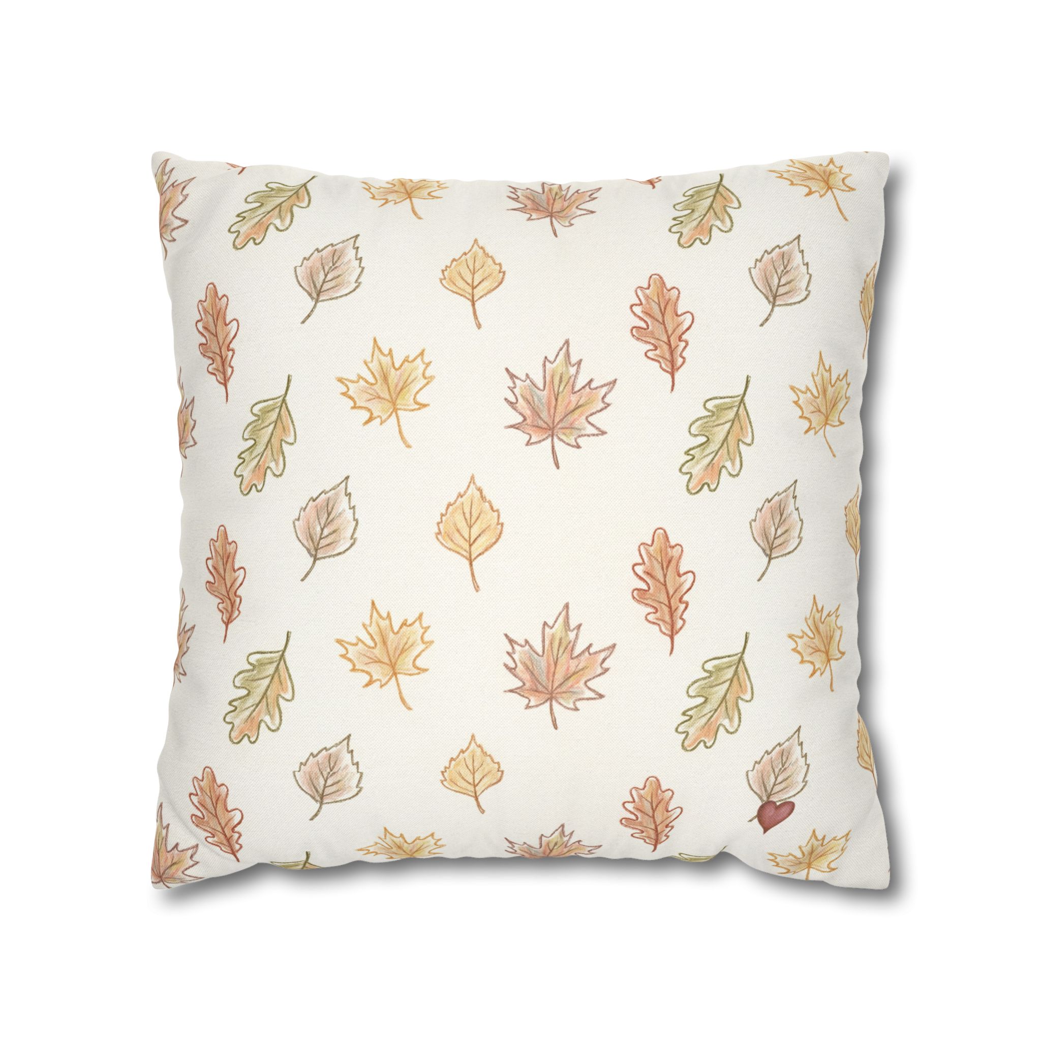 Autumn Leaves Pillow Cover, Neutral Fall Throw Pillow, Minimalist Cozy Autumn Decor - Image 5