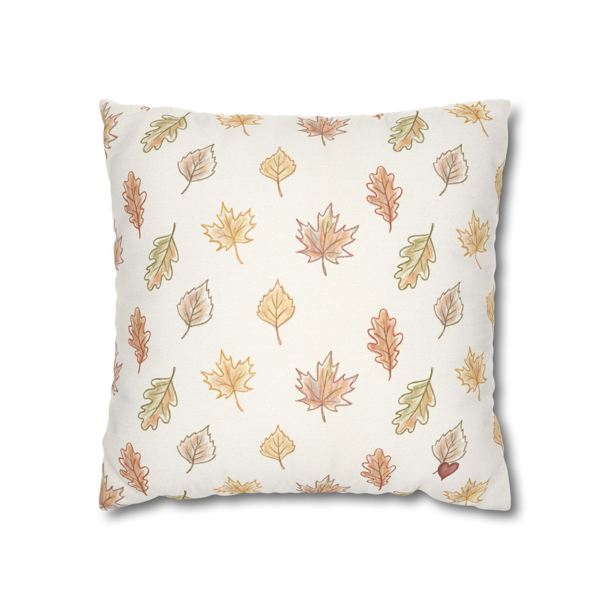 Autumn Leaves Pillow Cover, Neutral Fall Throw Pillow, Minimalist Cozy Autumn Decor - Image 7