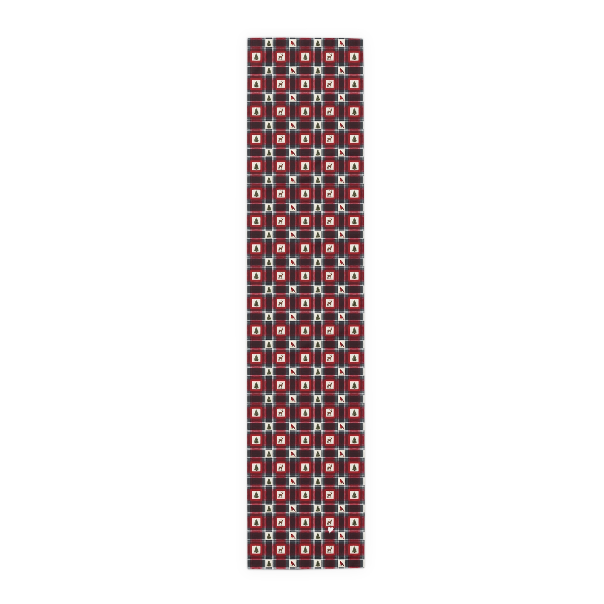 Buffalo Plaid Reindeer Table Runner, Red and Black Christmas Lodge Table Decor, Cabin Holiday Runner - Image 6