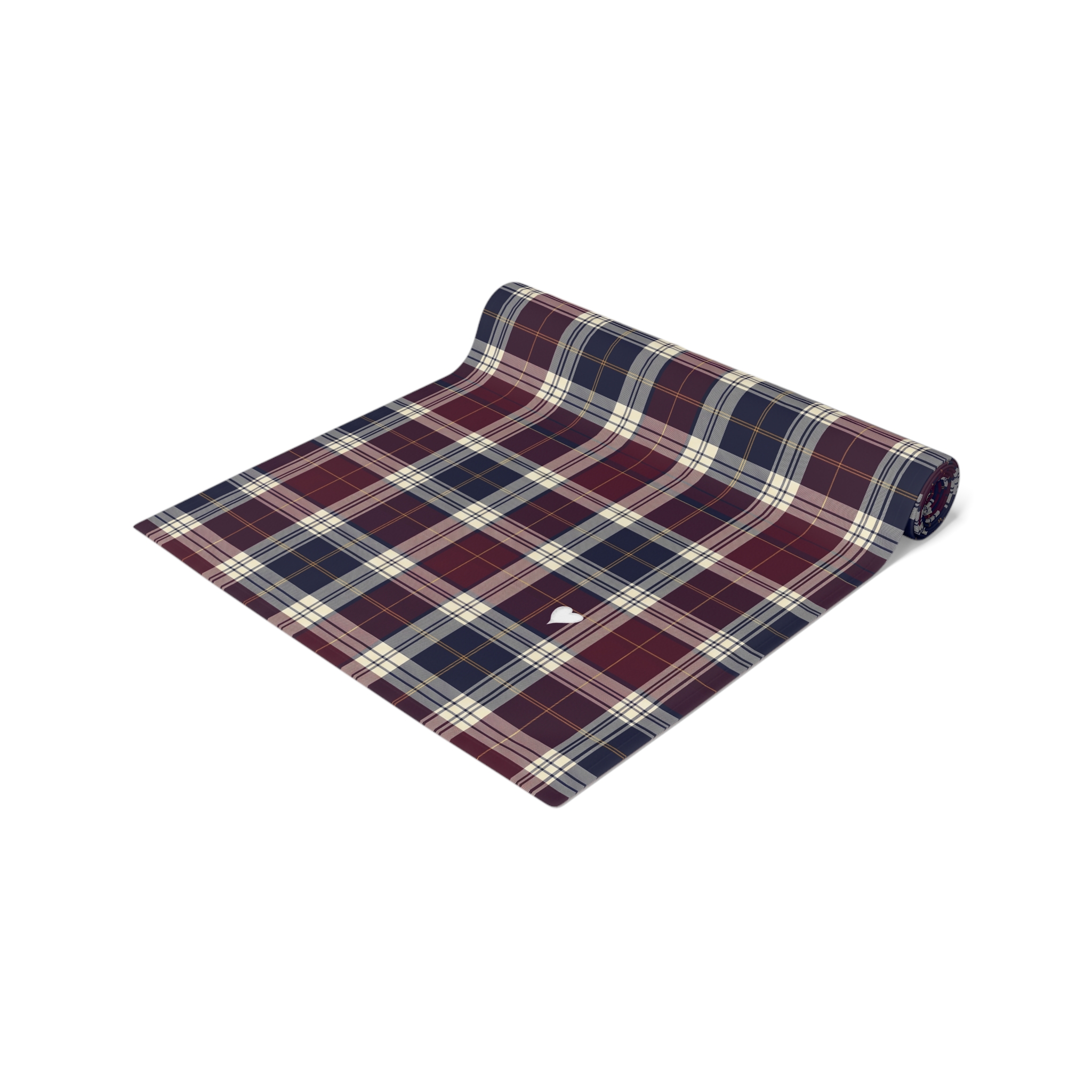 Burgundy and Navy Tartan Table Runner, Classic Plaid Holiday Table Decor, Christmas Dining - Image 5