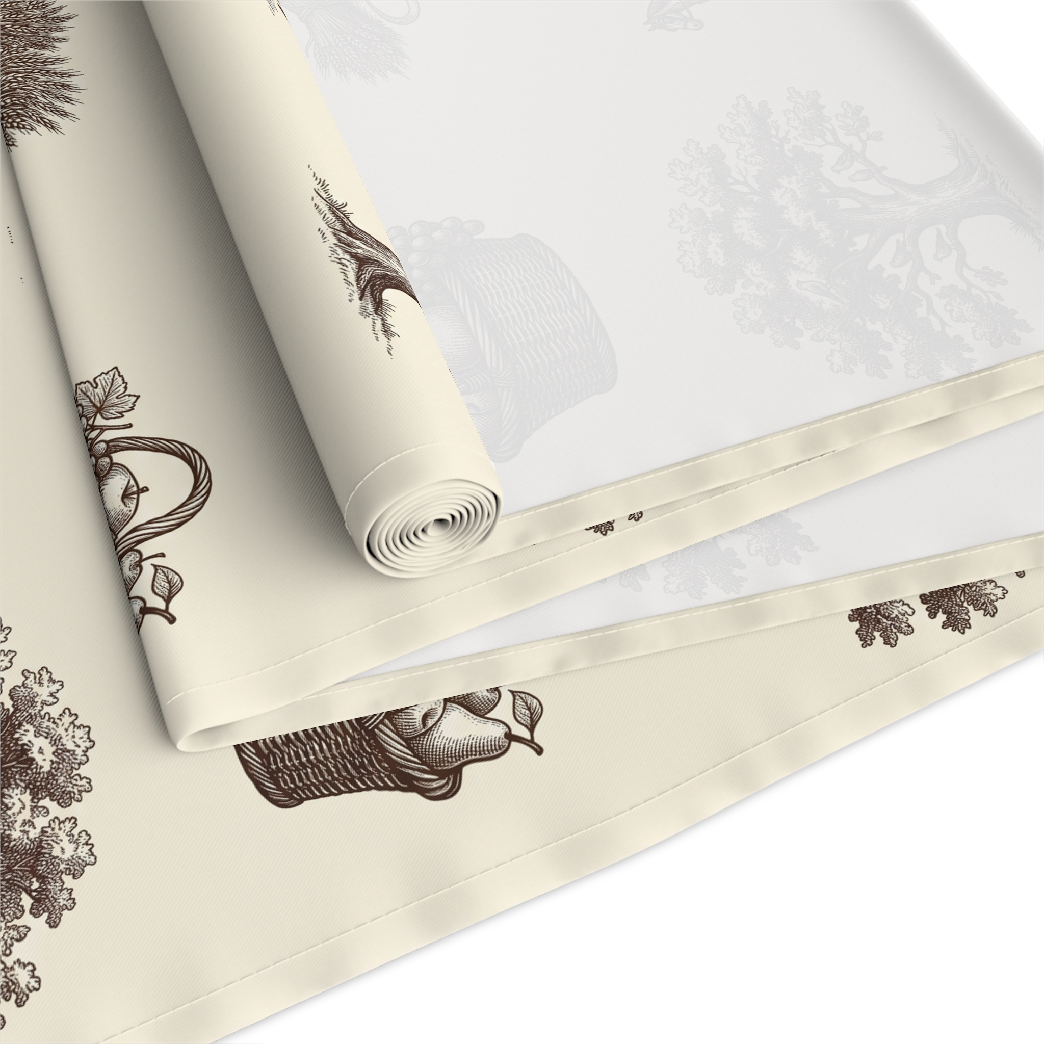 Vintage Harvest Toile Table Runner, Farmhouse Thanksgiving Table Decor, Fall Toile Runner - Image 5