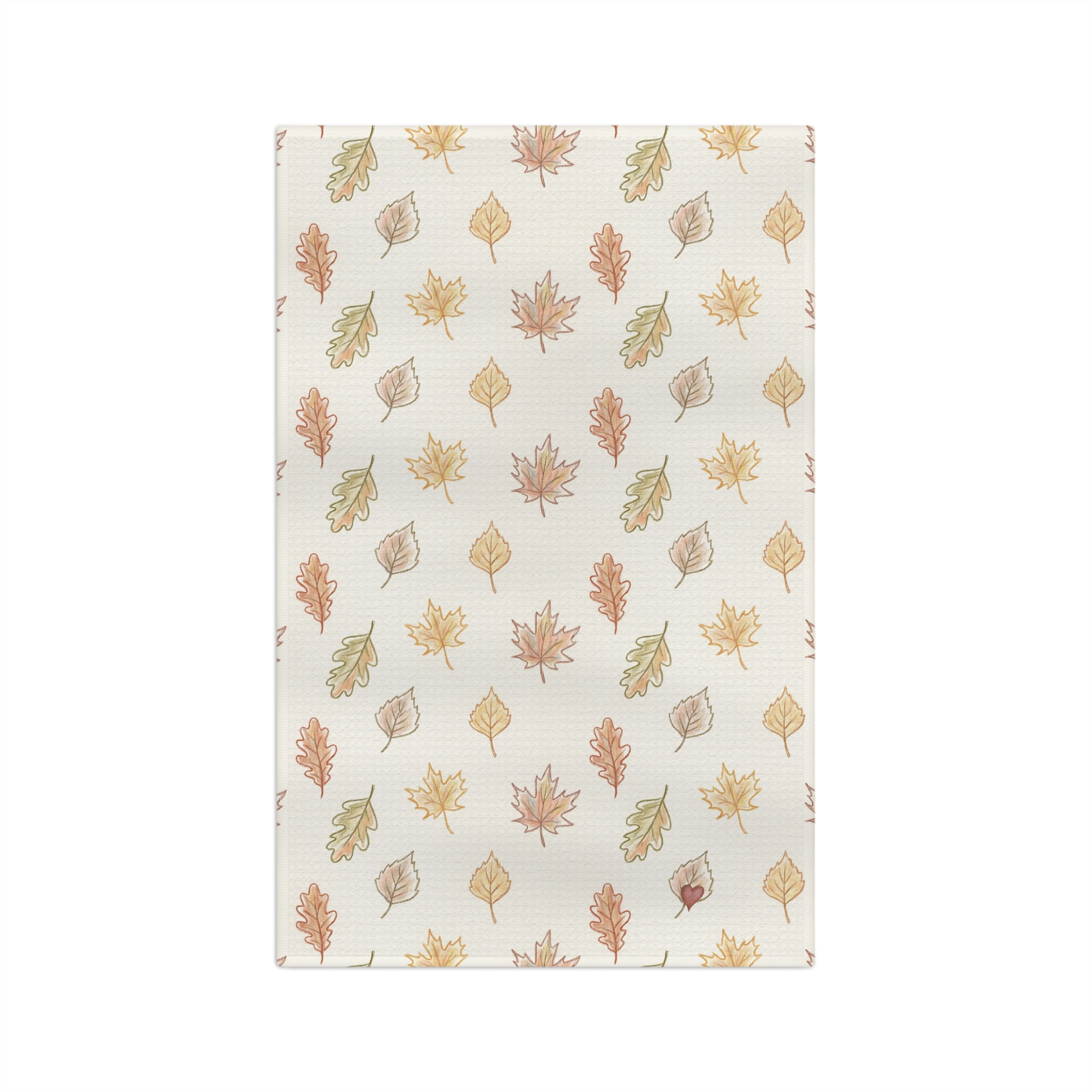 Watercolor Fall Leaves Tea Towel, Neutral Autumn Kitchen Towel, Farmhouse Thanksgiving Hostess Gift - Image 5