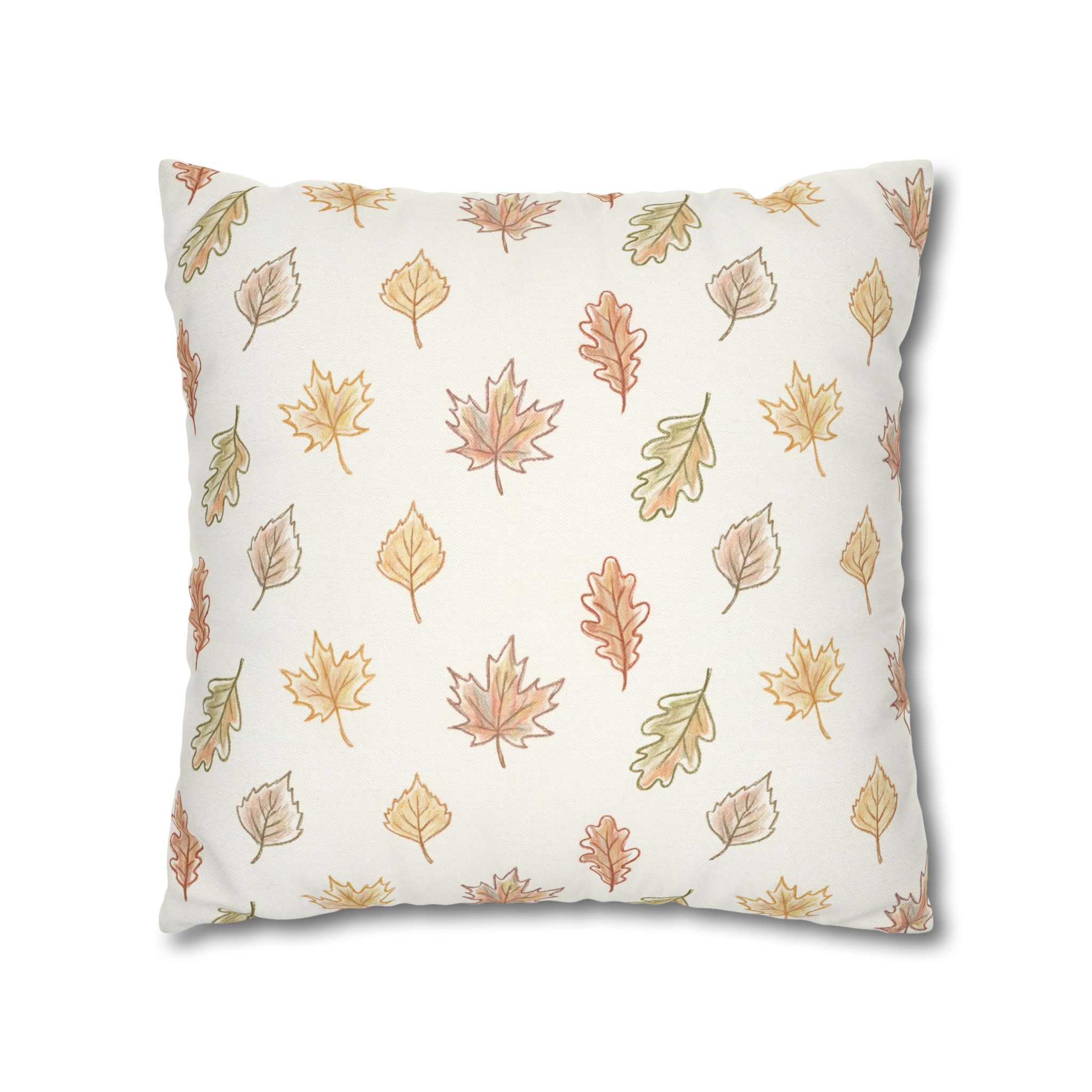 Autumn Leaves Pillow Cover, Neutral Fall Throw Pillow, Minimalist Cozy Autumn Decor - Image 6