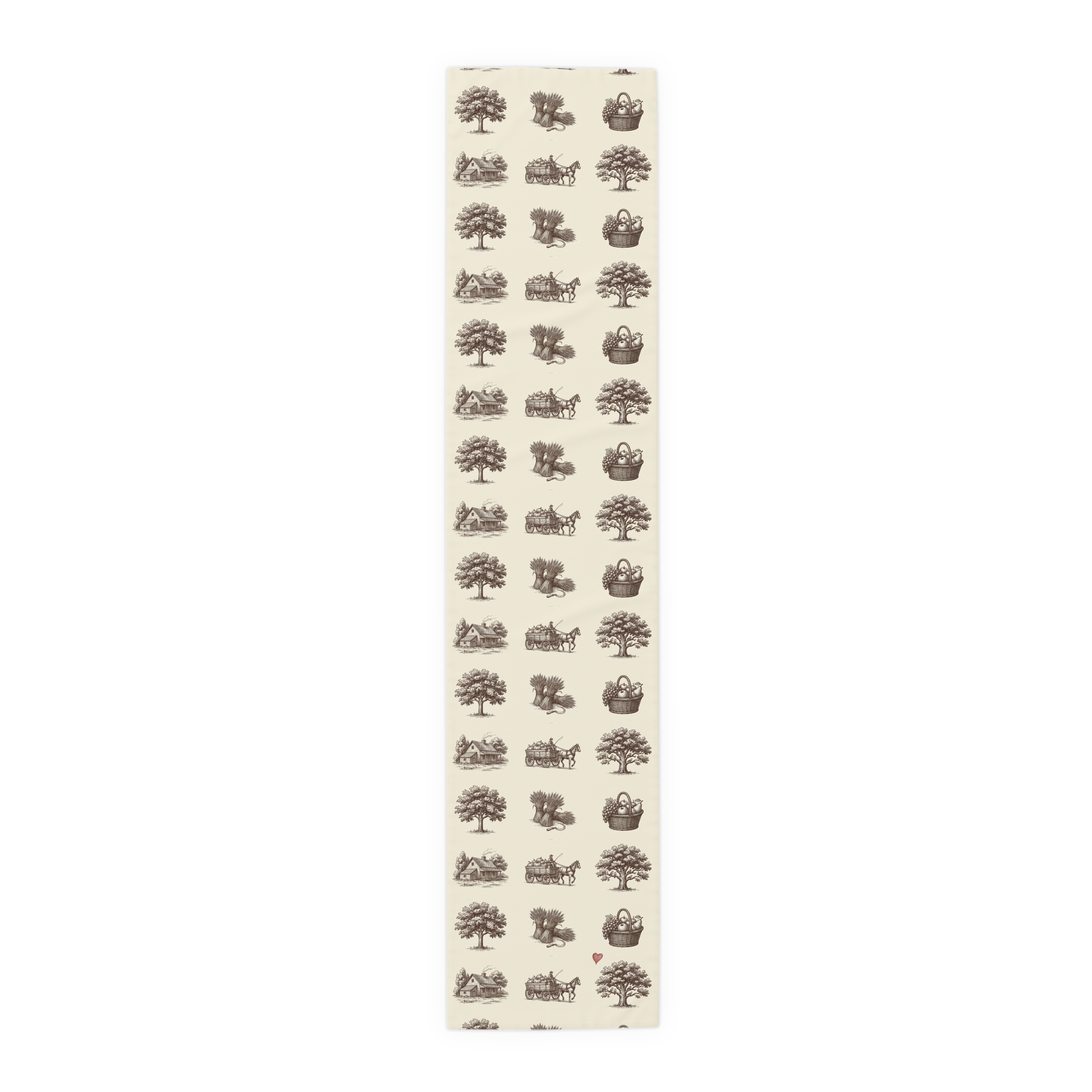 Vintage Harvest Toile Table Runner, Farmhouse Thanksgiving Table Decor, Fall Toile Runner - Image 7