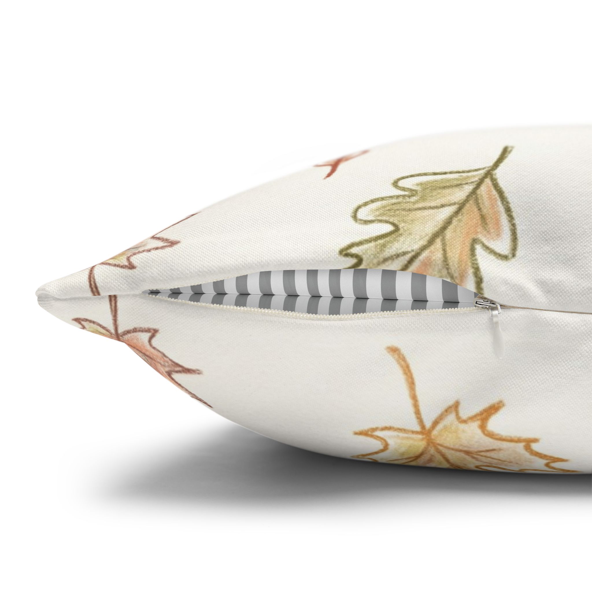 Autumn Leaves Pillow Cover, Neutral Fall Throw Pillow, Minimalist Cozy Autumn Decor - Image 4