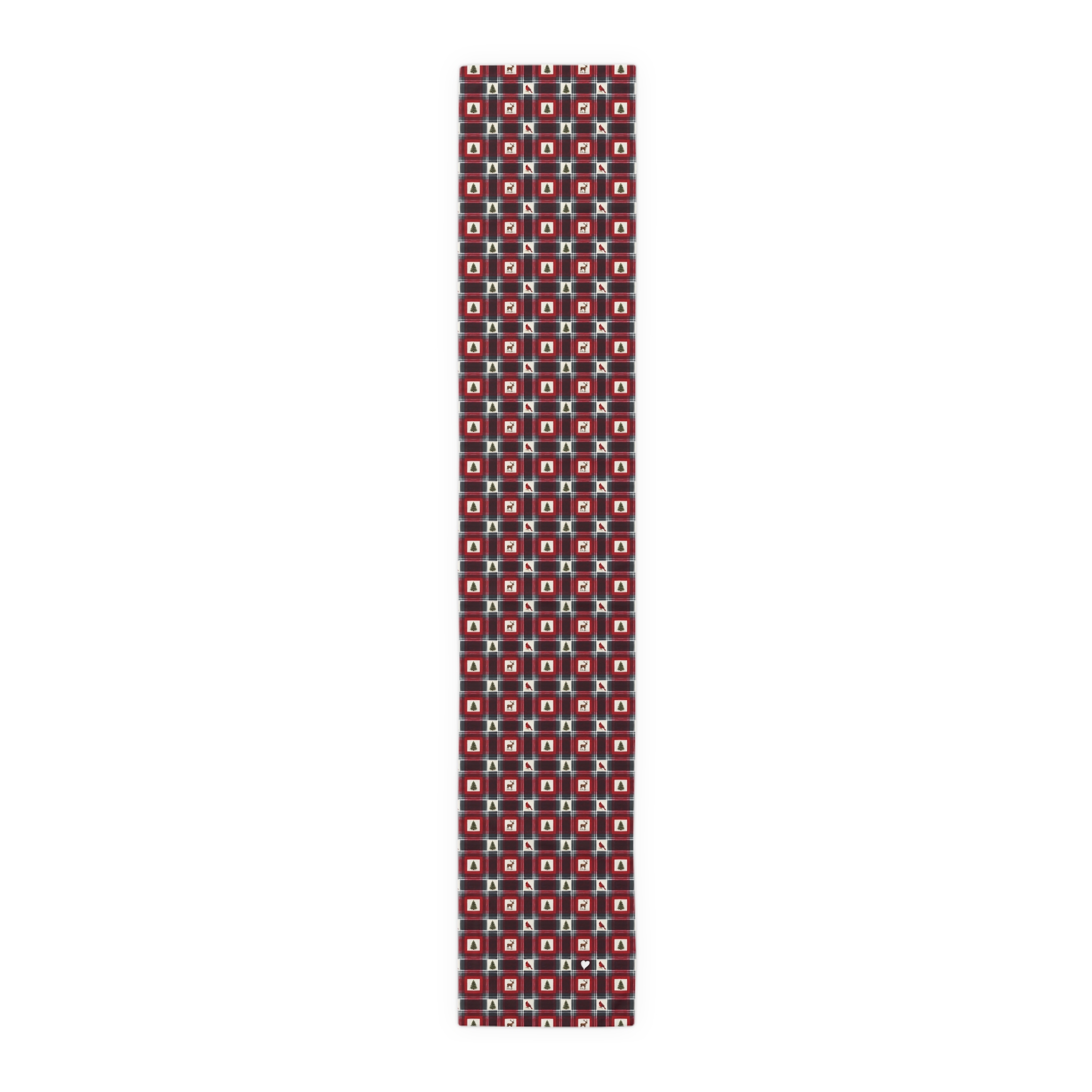 Buffalo Plaid Reindeer Table Runner, Red and Black Christmas Lodge Table Decor, Cabin Holiday Runner - Image 7