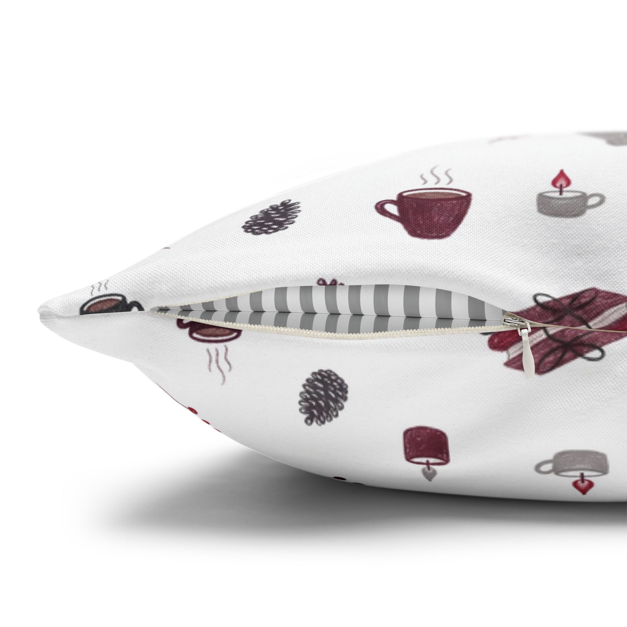Cozy Winter Pillow Cover, Red and White Hygge Christmas Throw Pillow, Holiday Decor - Image 4