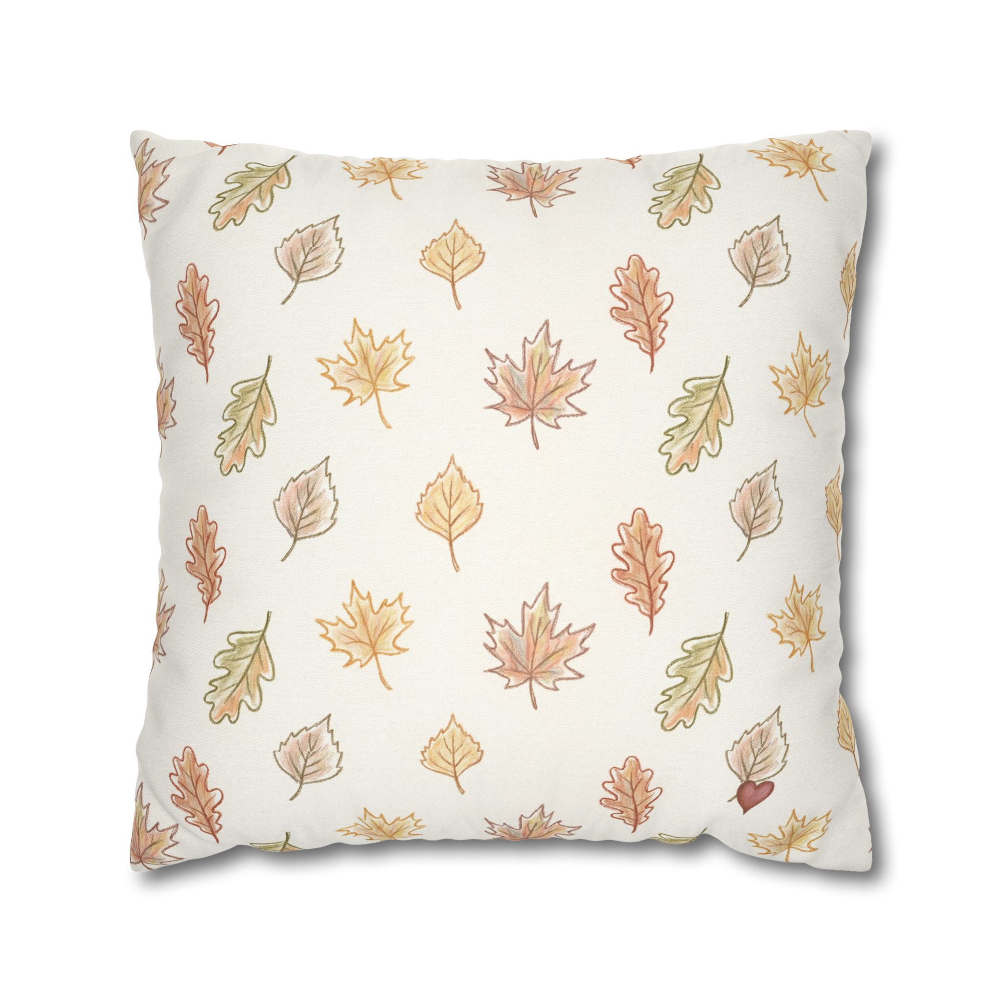 Autumn Leaves Pillow Cover, Neutral Fall Throw Pillow, Minimalist Cozy Autumn Decor - Image 8