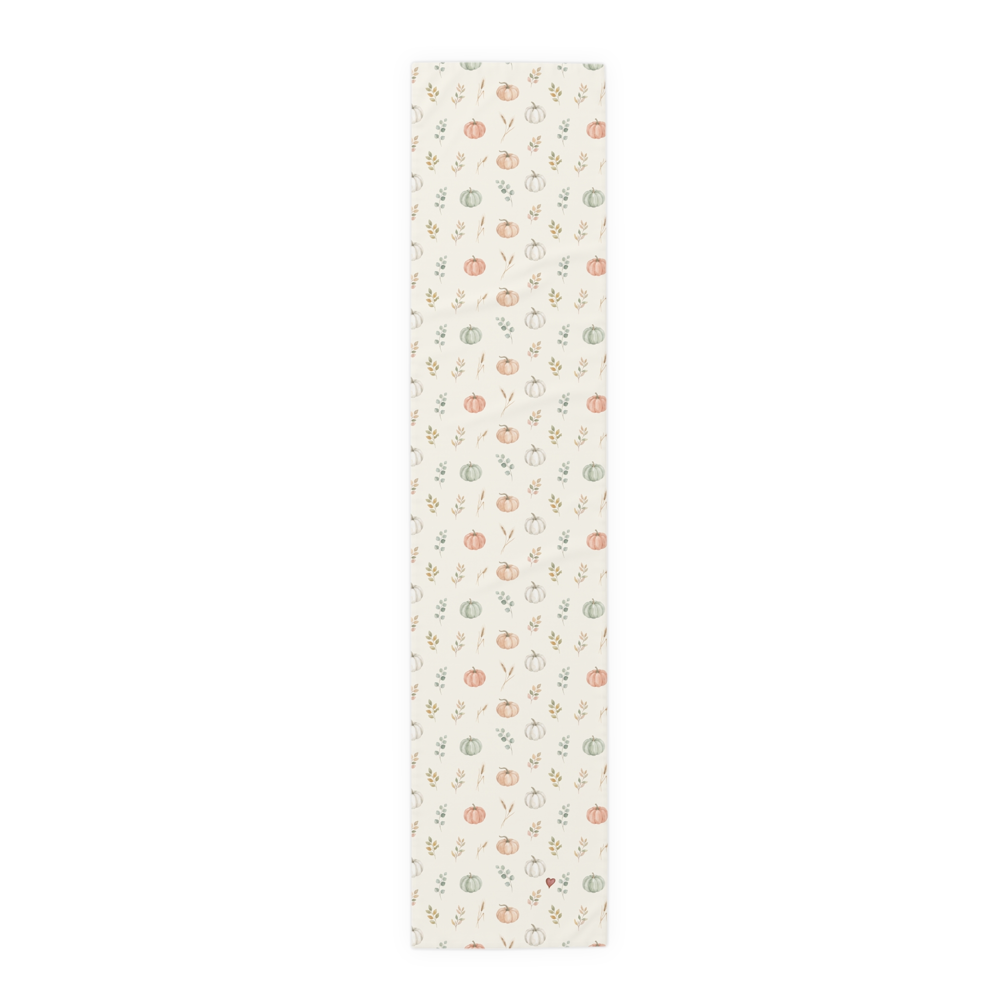 Watercolor Pumpkin Table Runner, Sage and Peach Neutral Thanksgiving Table Decor, Farmhouse Fall Runner - Image 6