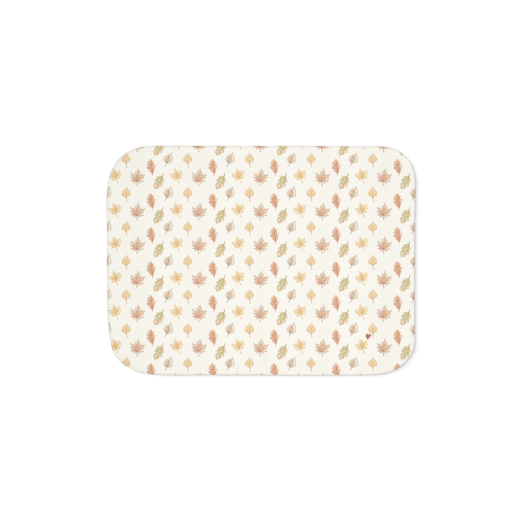 Autumn Leaves Sherpa Blanket, Neutral Fall Throw, Minimalist Cozy Autumn Blanket - Image 6