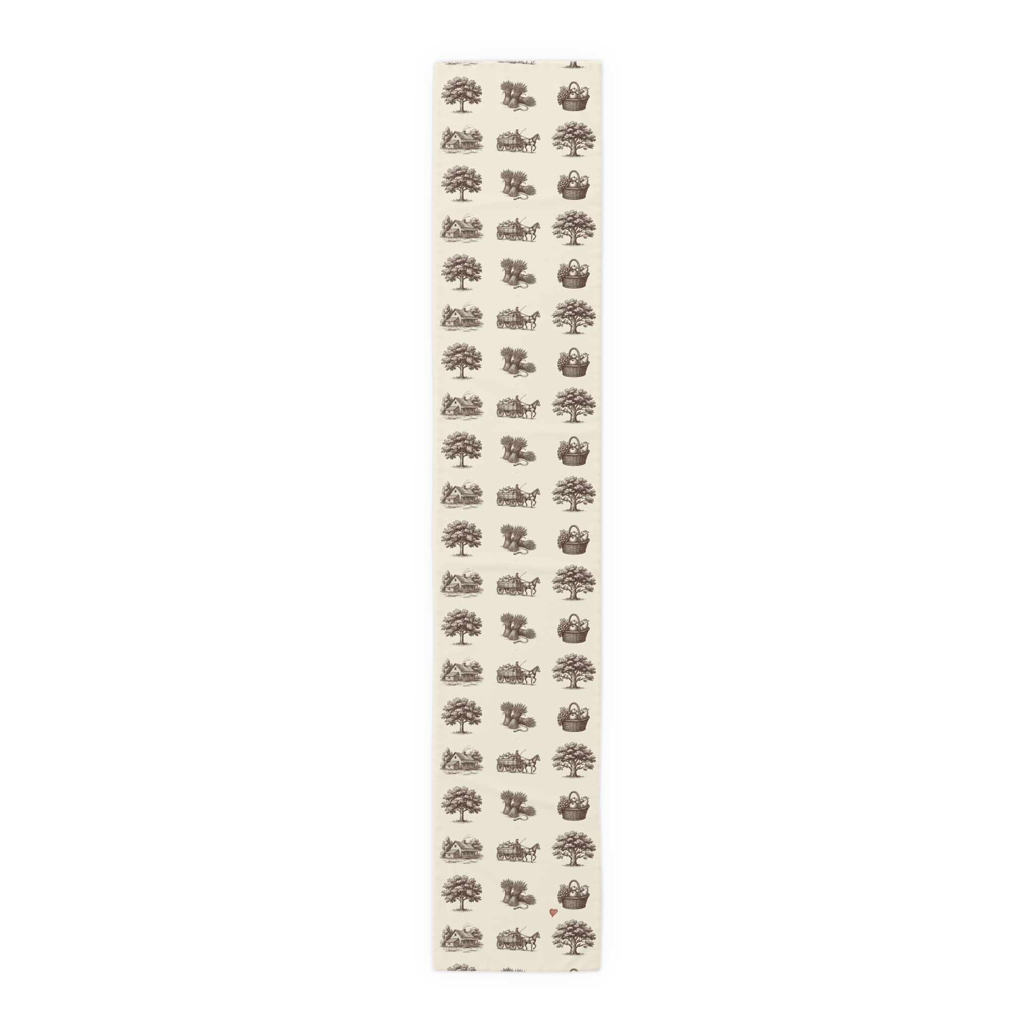 Vintage Harvest Toile Table Runner, Farmhouse Thanksgiving Table Decor, Fall Toile Runner - Image 8