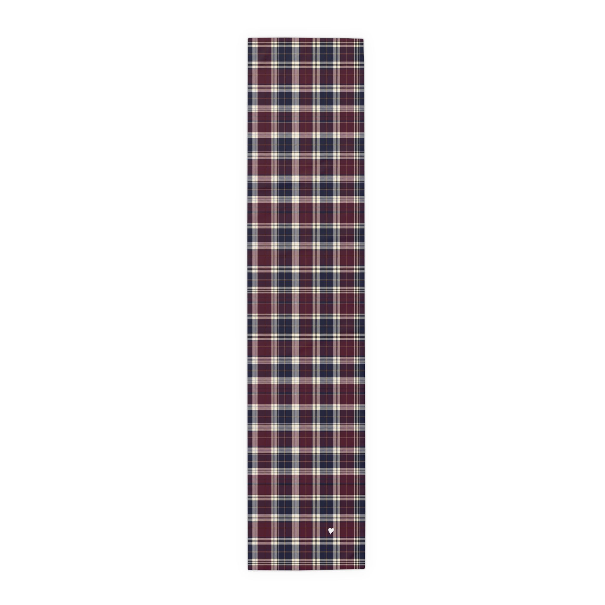 Burgundy and Navy Tartan Table Runner, Classic Plaid Holiday Table Decor, Christmas Dining - Image 6